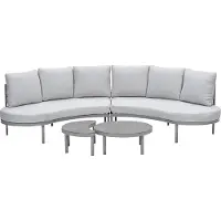 Garden Impressions Solita lounge sofa set sand - rope grey sand