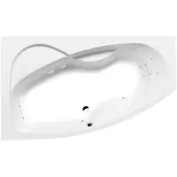 Polysan Mamba Whirlpoolbad links, 160x95x44cm, Attraction Hydro, chroom