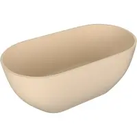 Polysan Reduta Vrijstaand bad van kunstmarmer 150x75x58cm, mat beige