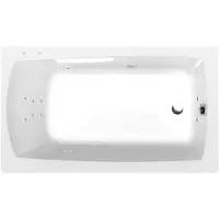 Polysan Lily Whirlpoolbad, 120x70x39cm, Attraction Hydro, chroom