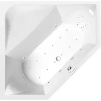Polysan Floss Whirlpoolbad, 145x145x50cm, Highline Hydro-Air, chroom