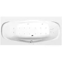 Polysan Garda Whirlpoolbad, 190x90x44cm, Attraction Hydro-Air, chroom