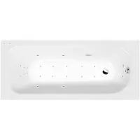 Polysan Laura Whirlpoolbad, 160x70x39cm, Attraction Hydro-Air, chroom