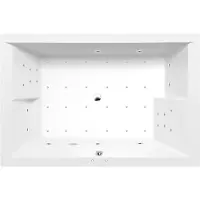 Polysan Dupla Whirlpoolbad, 180x120x54cm, Attraction Hydro-Air, chroom