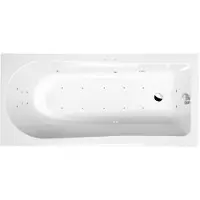 Polysan Lisa Whirlpoolbad, 150x70x47cm, Attraction Hydro-Air, chroom