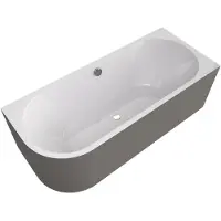 Polysan Viva R MONOLITH asymmetrisch bad 170x75x60cm, wit/agila