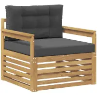 vidaXL Buitensofa Polyester wit en antracietkleurig