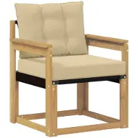 vidaXL Buitensofa Massief Acaciahout en Textilene Wit