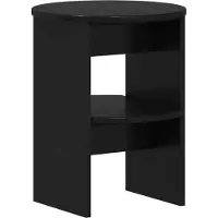 vidaXL Bijzetkast Zwart Ø40 x 50 cm Geconstrueerd hout