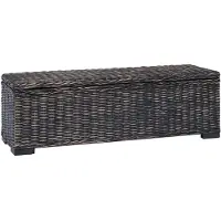 vidaXL Opbergbox Zwart 110 x 35 x 45 cm