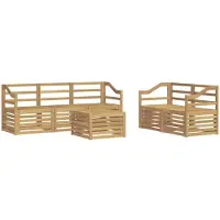 vidaXL Buiten bank set 6 st Wit Massief Acacia Hout
