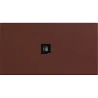 Polysan Flexia Kunstmarmeren douchebak 150x80cm, op maat in te korten, mat bruin