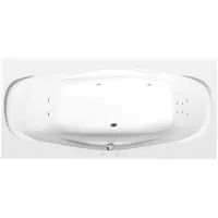 Polysan Garda Whirlpoolbad, 190x90x44cm, Attraction Hydro, chroom