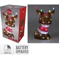 PerfectLED Kerstfiguur hond met gewei | | 22 x 15.5 x 35 cm