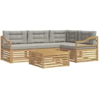 vidaXL Tuinset met 5 zitplaatsen.
