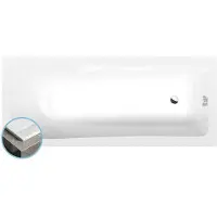 Polysan Lisa Slim Rechthoekig bad 150x70x47cm, wit