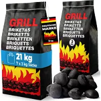 Deuba Houtskoolbriketten set van 7 stuks elk 3kg