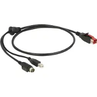 DeLOCK Powered USB printerkabel 24 V – USB-B + Hosiden Mini-DIN