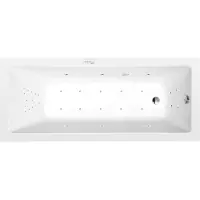 Polysan Noemi Whirlpoolbad, 160x70x39cm, Highline Hydro-Air, chroom