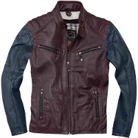 Black-Cafe London Firenze Rood Blauw Leren Motorjas Maat 54