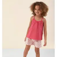 Little label shortama roze Meisjes Stretchkatoen Ronde hals All over print - maat 122/128