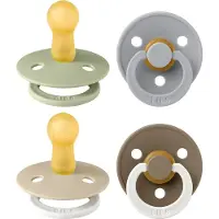 BIBS Colour Fopspeen - 6-18 mnd - 4-pack - Sage/Cloud/Vanilla Glow/Dark Oak Glow
