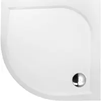 Gelco Erika Kwartronde kunstmarmeren douchebak 90x90cm, R550, wit