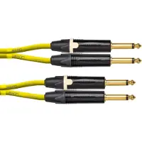 Cordial CEON DJ PLUG 0.6 Y 6.3 mm TS jack kabelset 60 cm
