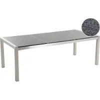 Beliani GROSSETO - Tuintafel - Grijs - 220 x 100 cm - Graniet