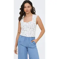 ONLY Top 'ONLFENJA' blauw / lichtblauw / spar / offwhite