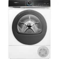 Siemens iQ700 WQ46B2D41, Vrijstaand, Voorzijde vulling, Warmtepomp, Wit, Draaibaar, Touchscreen, Links