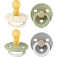 BIBS Colour Fopspeen - 6-18 mnd - 4-pack - Ivory/Sage/Sage Glow/Cloud Glow