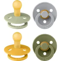 BIBS Colour Fopspeen - 0-6 mnd - 4-pack - Sage/Cloud/Honey Bee/Olive