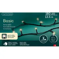 Kaemingk LED-lichtketting met 180 lampen, warm wit licht, geschikt voor binnen- en buitengebruik. Kabel: S