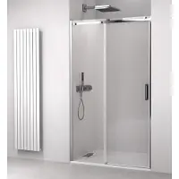 Polysan Thron Square Douchedeur 140cm, vierkant rollen, helder glas