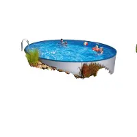 Mountfield Azuro 301 - 4,6 x 0,9 m, blauw/wit - zonder filter, met gaten in de as