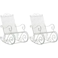 CLP Smilla Set van 2 schommelstoelen wit