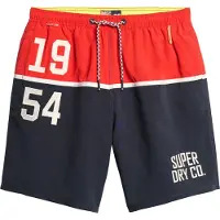 Superdry Zwemshorts marine / rood / wit