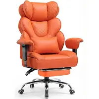 COMHOMA Ergonomische gaming stoel, kantoel stoel, draagvermogen 180 kg, met verstelbare lendensteun en voetsteun, hybride ontwerp van kunstleer en mesh, chefstoel