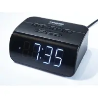 TIROSS Digitale am fm wekker radio met groot led display, dubbele alarmfunctie en batterij noodvoeding