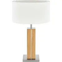 HerzBlut Tafellamp Dana, hout licht, Woon-/ Eetkamer, Hout, Modern, tafellamp