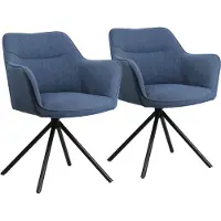 Happy Garden Set van 2 blauwe stoffen stoelen DANNA