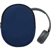 Kwmobile hoes geschikt voor Sony WH-CH520 / WH-CH510 / MDR-ZX110 - 22,5 x 17 cm - Beschermhoes voor headset in donkerblauw - Van neopreen