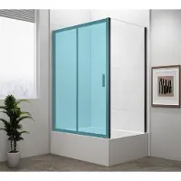 Polysan Deep Black Zijpaneel 900x1650mm, helder glas