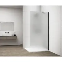 Polysan Esca Black Matt Eendelige glazen douchewand, wandmontage, matglas, 120cm
