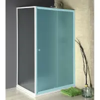 A&n&a aqualine Amadeo Zijpaneel 80cm, glas met Brick-patroon