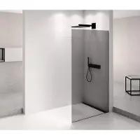 Polysan Architex Black Matt Douchewand 1062 mm, rookglas