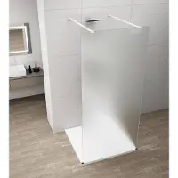 Polysan Esca White Matt Doucheglaspaneel uit één stuk, vrijstaand, mat glas, 1000 mm