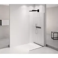 Polysan Architex Black Matt Douchewand 662 mm, glazen fluit