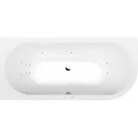 Polysan Viva Whirlpoolbad links, 175x80x47cm, Attraction Hydro, chroom